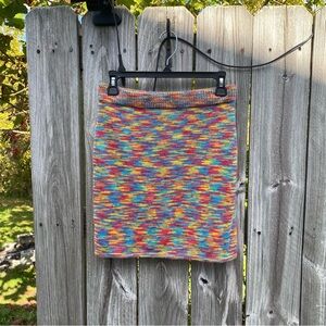 Blanc clothing Women’s Multicolor Striped Mini Skirt L